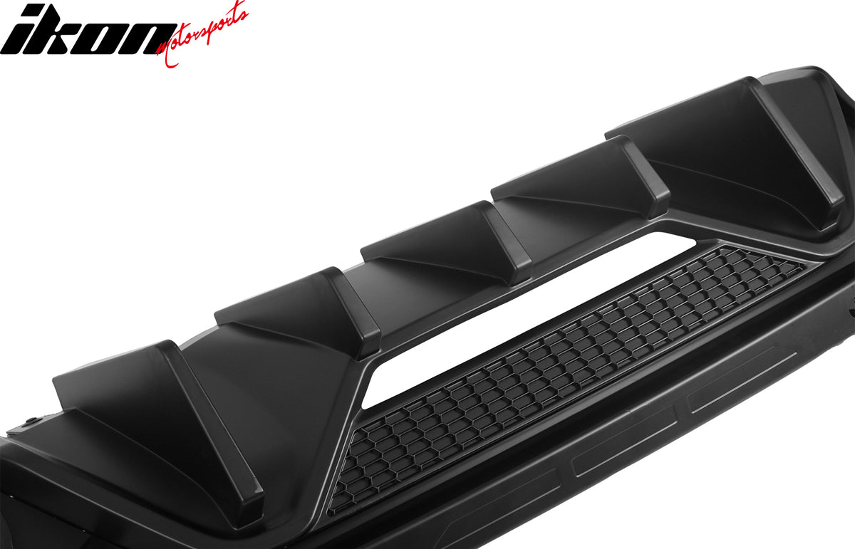 Fits 24-26 Ford Mustang V6/GT Rear Bumper Diffuser Speed Style Matte Black Lip