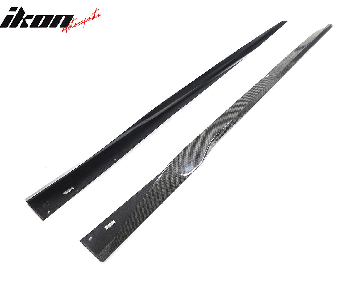 For 24-26 Ford Mustang OE Style Side Skirts Diffuser Panel Carbon Fiber Overlay