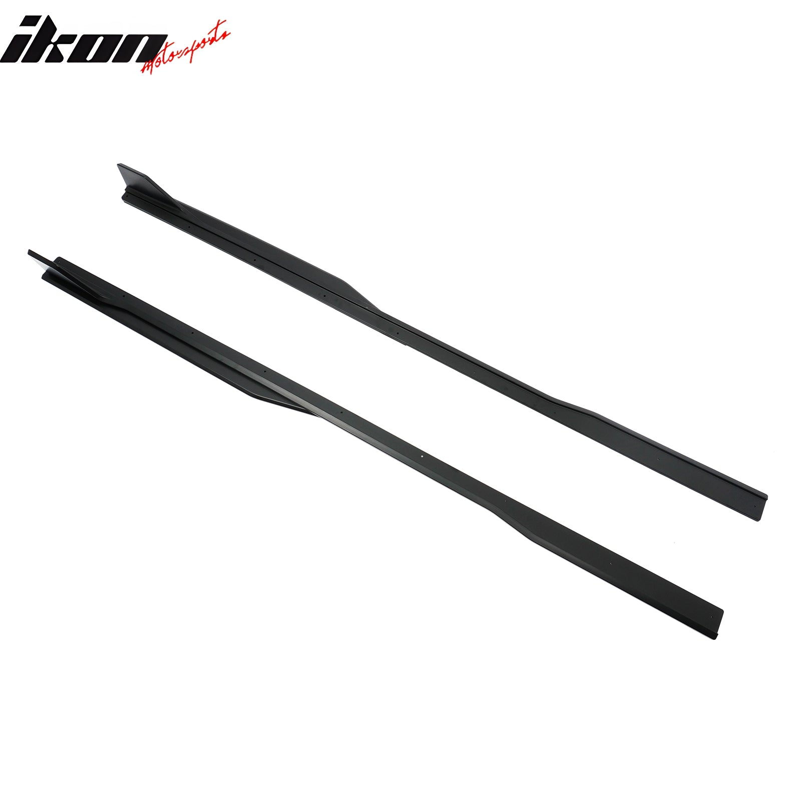 For 24-26 Ford Mustang Side Skirts GT500 Style Rocker Panel Matte Black Splitter