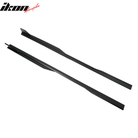 For 24-26 Ford Mustang Side Skirts GT500 Style Rocker Panel Matte Black Splitter