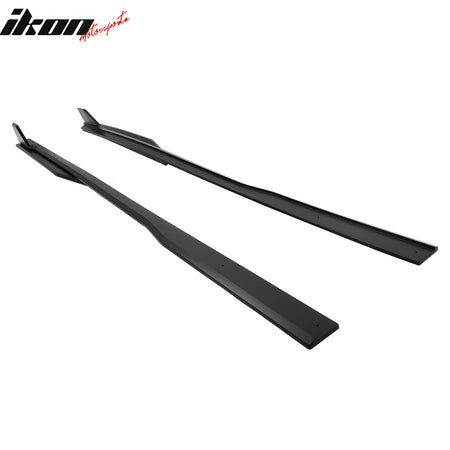 For 24-26 Ford Mustang Side Skirts GT500 Style Rocker Panel Matte Black Splitter