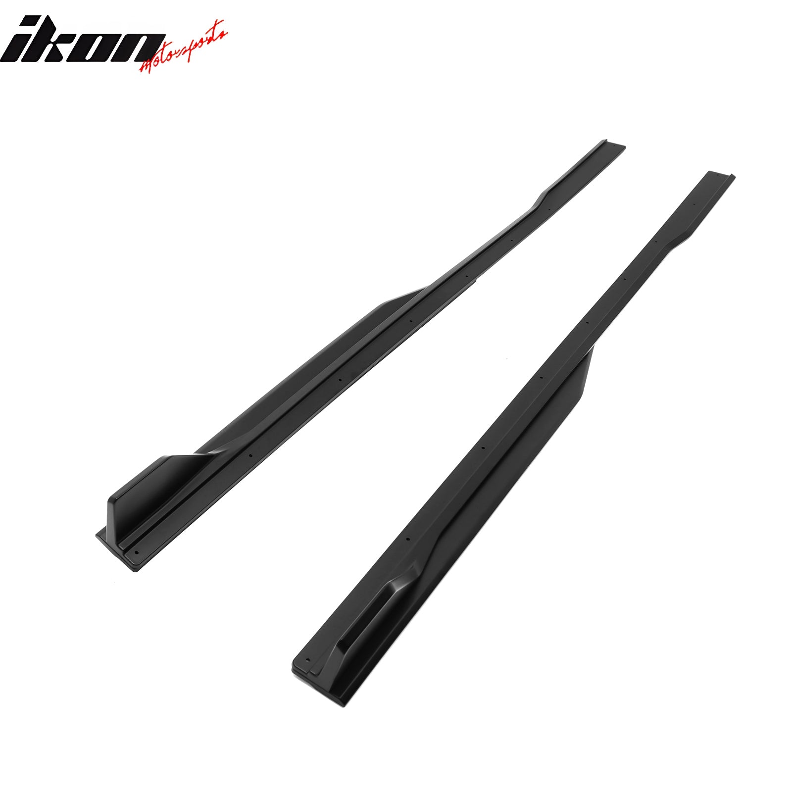 For 24-26 Ford Mustang Side Skirts GT500 Style Rocker Panel Matte Black Splitter