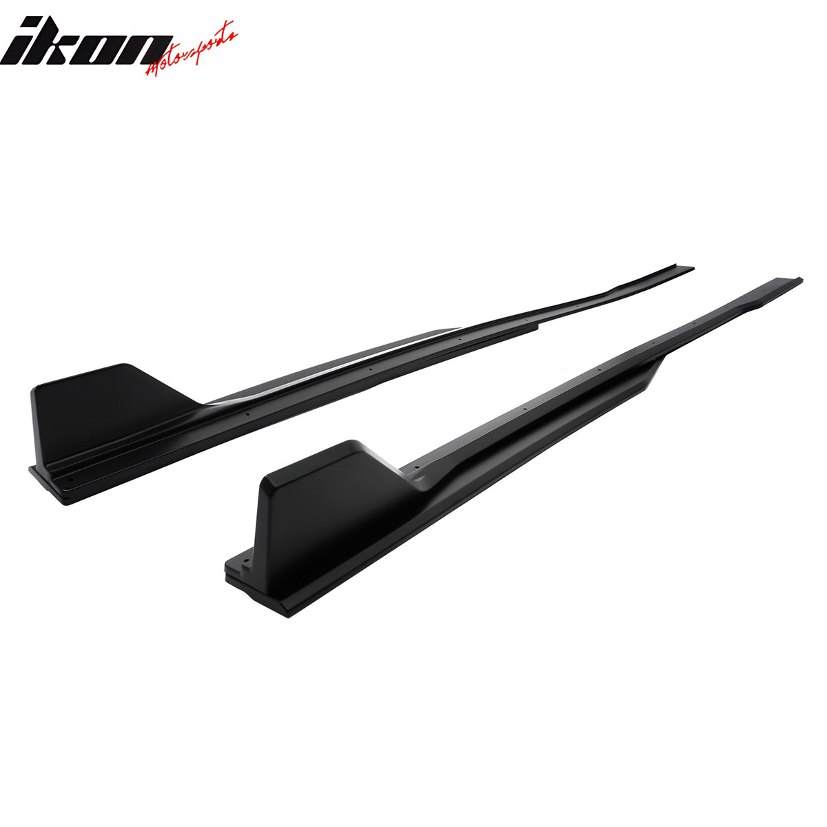 For 24-26 Ford Mustang Side Skirts GT500 Style Rocker Panel Matte Black Splitter
