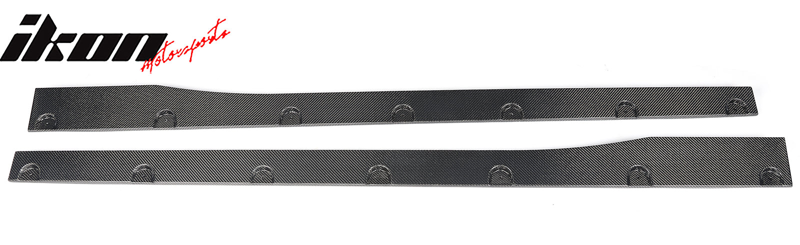 Fits 24-26 Ford Mustang R Style Carbon Fiber Side Skirts Extension Splitters CF