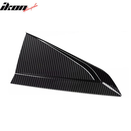 Fits 24-26 Ford Mustang Coupe V Style Side Window Louvers ABS Carbon Fiber Print