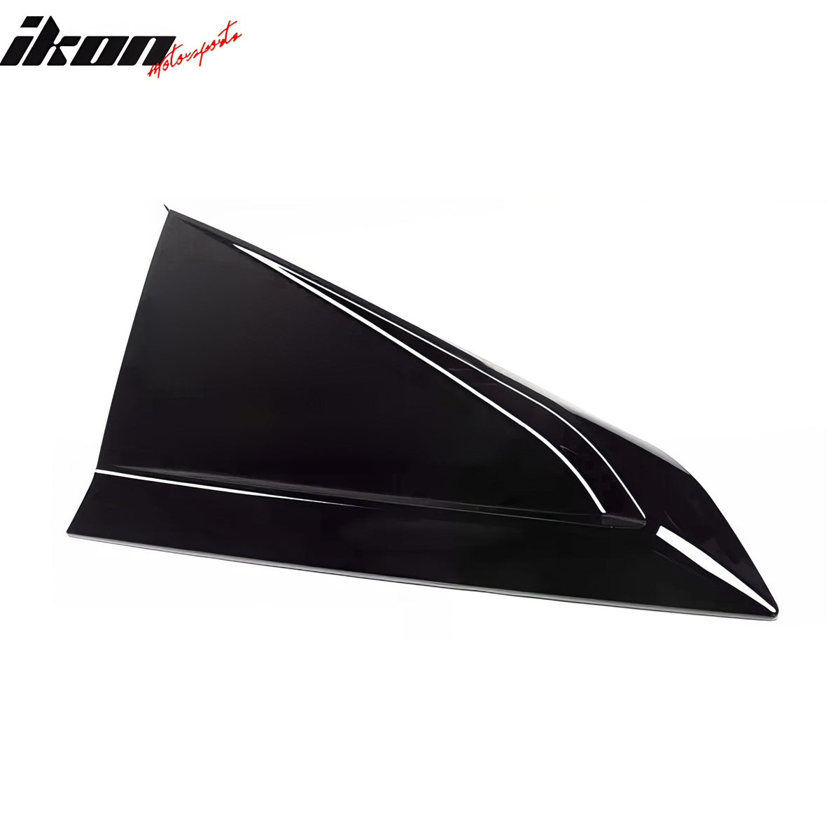 Fits 24-26 Ford Mustang Coupe V Style Side Window Louvers ABS 2PCS - Gloss Black