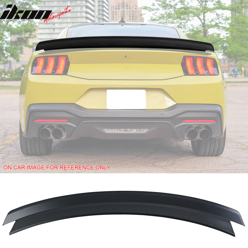 2024-2026 Ford Mustang S650 7th R Style Primer Black Trunk Spoiler ABS