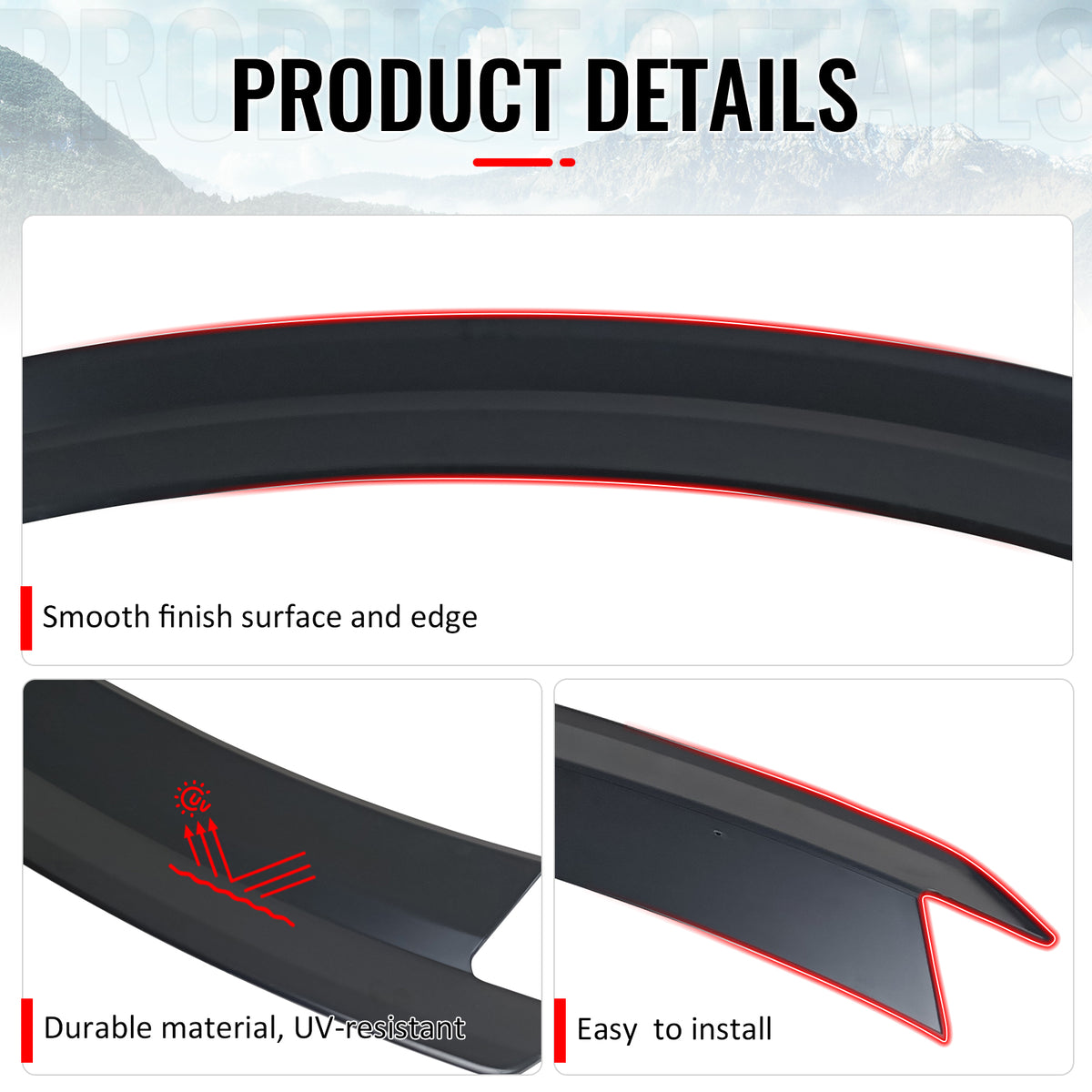Fits 24-26 Ford Mustang S650 7th Gen R Style Rear Trunk Spoiler Lip Primer Black