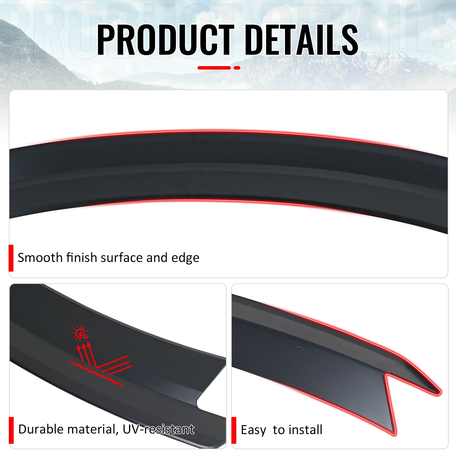 Fits 24-26 Ford Mustang S650 7th Gen R Style Rear Trunk Spoiler Lip Primer Black