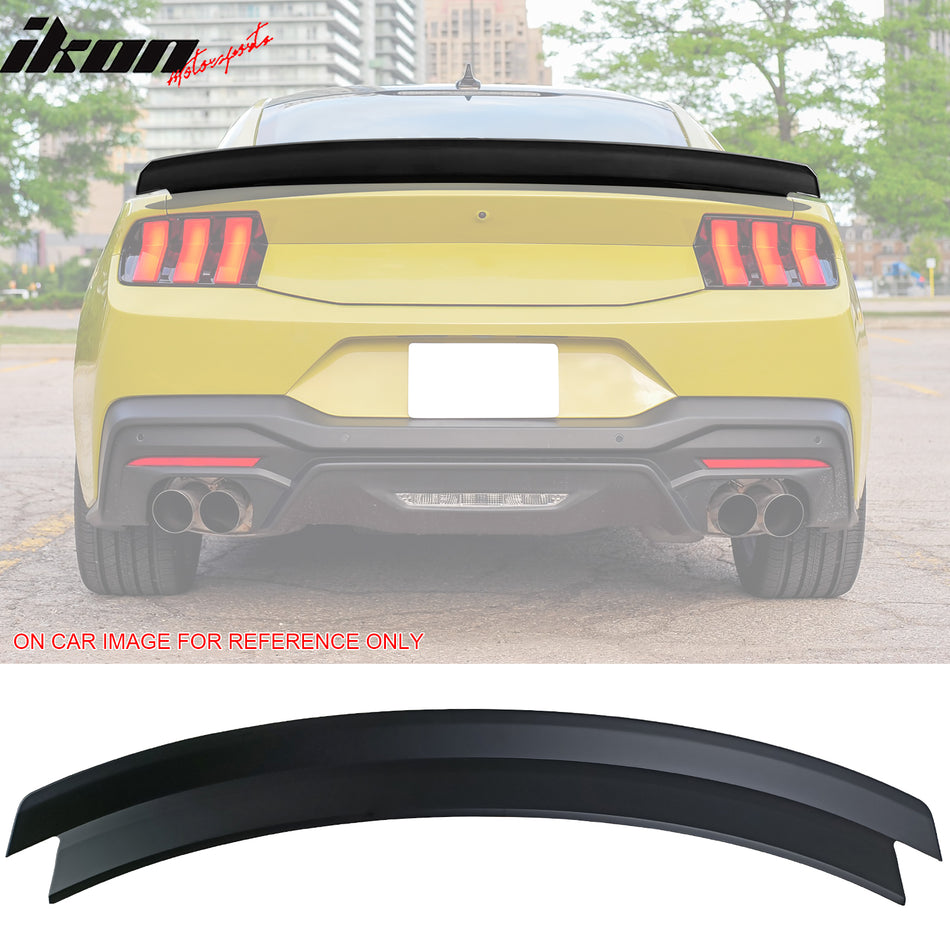 2024-2026 Ford Mustang S650 7th R Style Matte Black Trunk Spoiler ABS