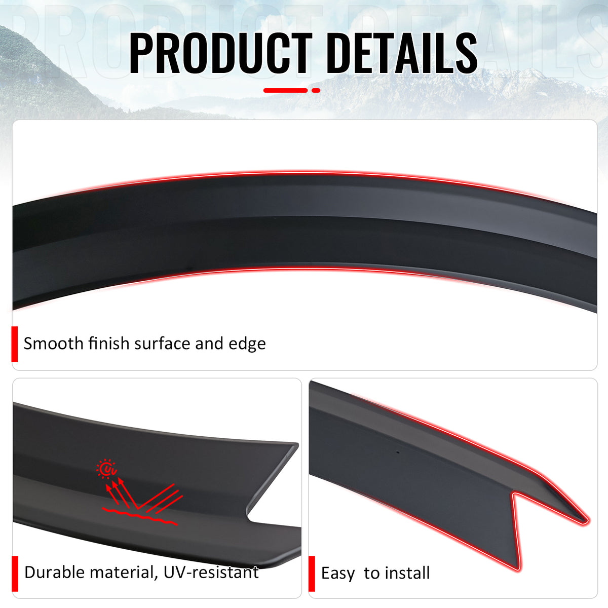 Fits 24-26 Ford Mustang S650 7th Gen R Style Rear Trunk Spoiler Wing Matte Black