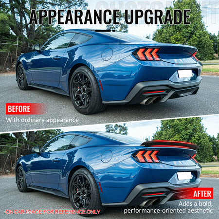Fits 24-26 Ford Mustang S650 7th Gen R Style Rear Trunk Spoiler Wing Matte Black