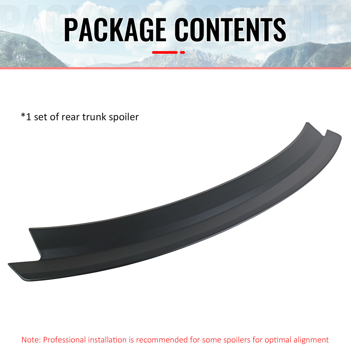 Fits 24-26 Ford Mustang S650 7th Gen R Style Rear Trunk Spoiler Wing Matte Black