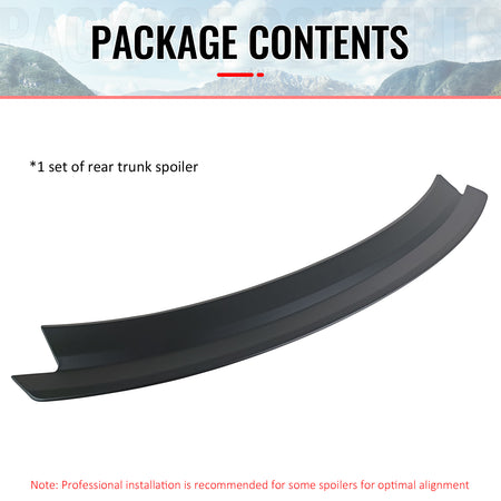 Fits 24-26 Ford Mustang S650 7th Gen R Style Rear Trunk Spoiler Wing Matte Black