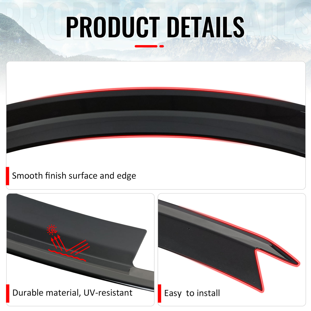 Fits 24-26 Ford Mustang S650 7th Gen R Style Rear Trunk Spoiler Wing Gloss Black