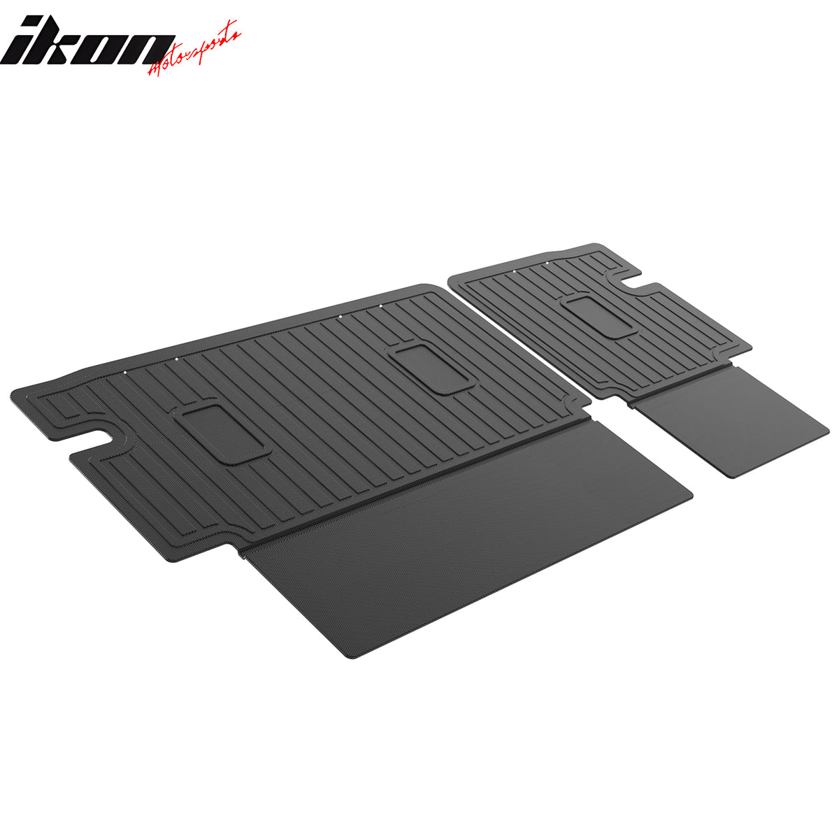 IKON MOTORSPORTS 3D TPE Backrest Mats, Compatible with 2024-2026 GMC Hummer EV SUV, All Weather Rear Seat Back Mat Cover Protector, Black