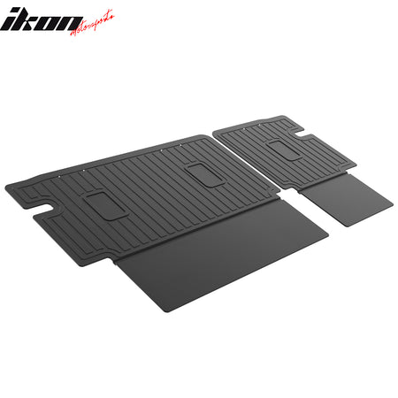 IKON MOTORSPORTS 3D TPE Backrest Mats, Compatible with 2024-2026 GMC Hummer EV SUV, All Weather Rear Seat Back Mat Cover Protector, Black