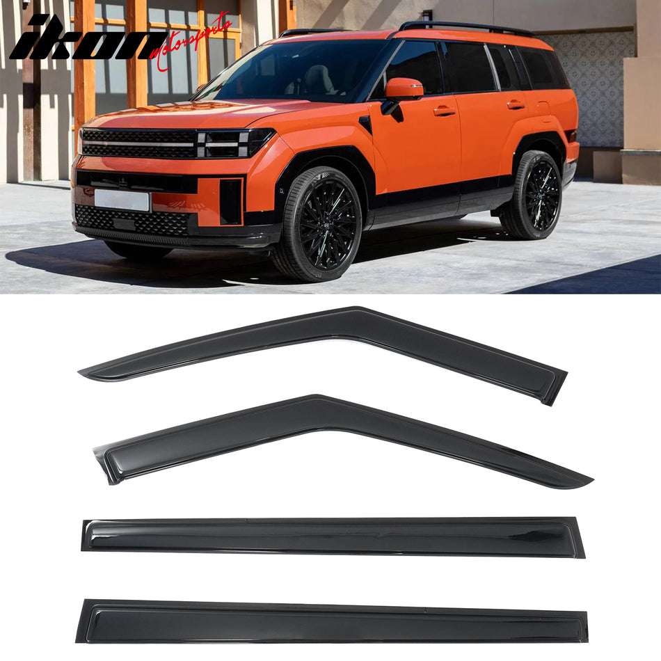 2024-2026 Hyundai Santa Fe Smoke Window Visors Vent Rain Guard Acrylic