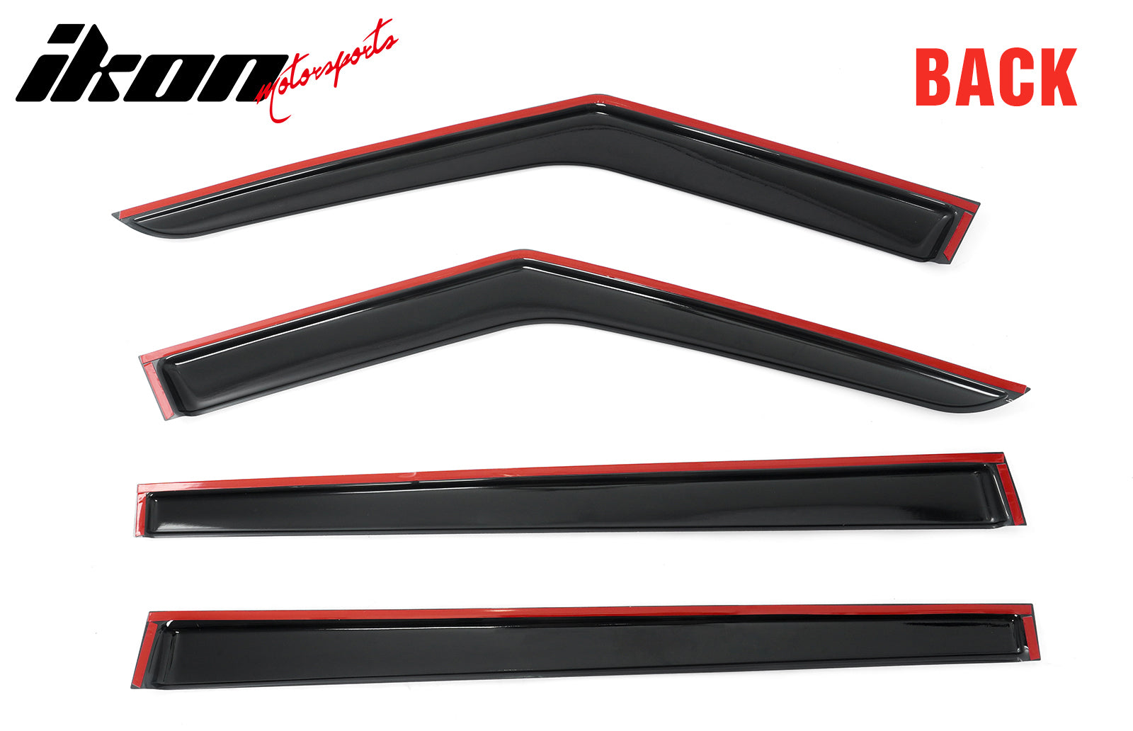 Fits 24-26 Hyundai Santa Fe Window Visors Vent Rain Sun Guard Deflectors Tape-On