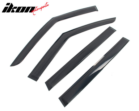 Fits 24-26 Kia EV9 Window Visors Vent Rain Wind Sun Guards Deflectors Tape-On