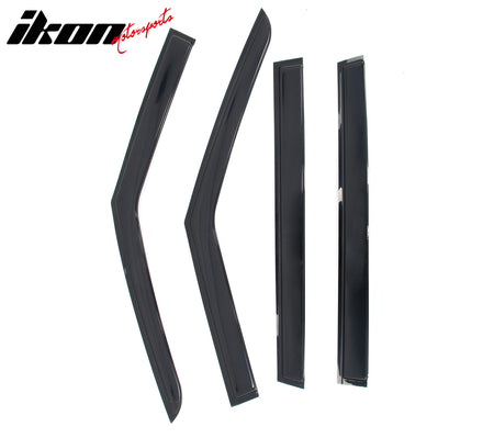 Fits 24-26 Kia EV9 Window Visors Vent Rain Wind Sun Guards Deflectors Tape-On