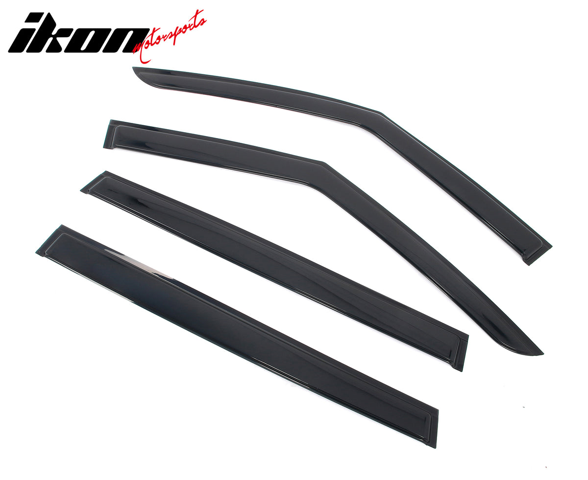 Fits 24-26 Kia EV9 Window Visors Vent Rain Wind Sun Guards Deflectors Tape-On