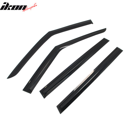 Fits 24-26 Kia EV9 Smoke Acrylic Window Visors Rain Sun Shade 4PCS - Mugen Style