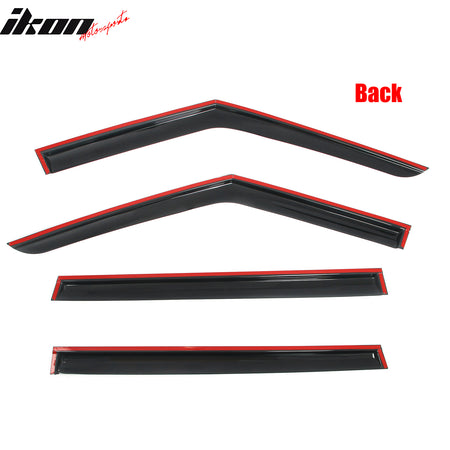 Fits 24-26 Kia EV9 Smoke Acrylic Window Visors Rain Sun Shade 4PCS - Mugen Style