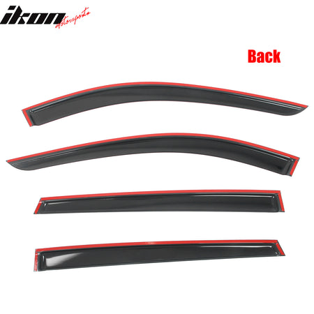 Fits 24-26 Mazda CX-70 CX-90 Window Visors Vent Rain Guards Deflector Tape-On