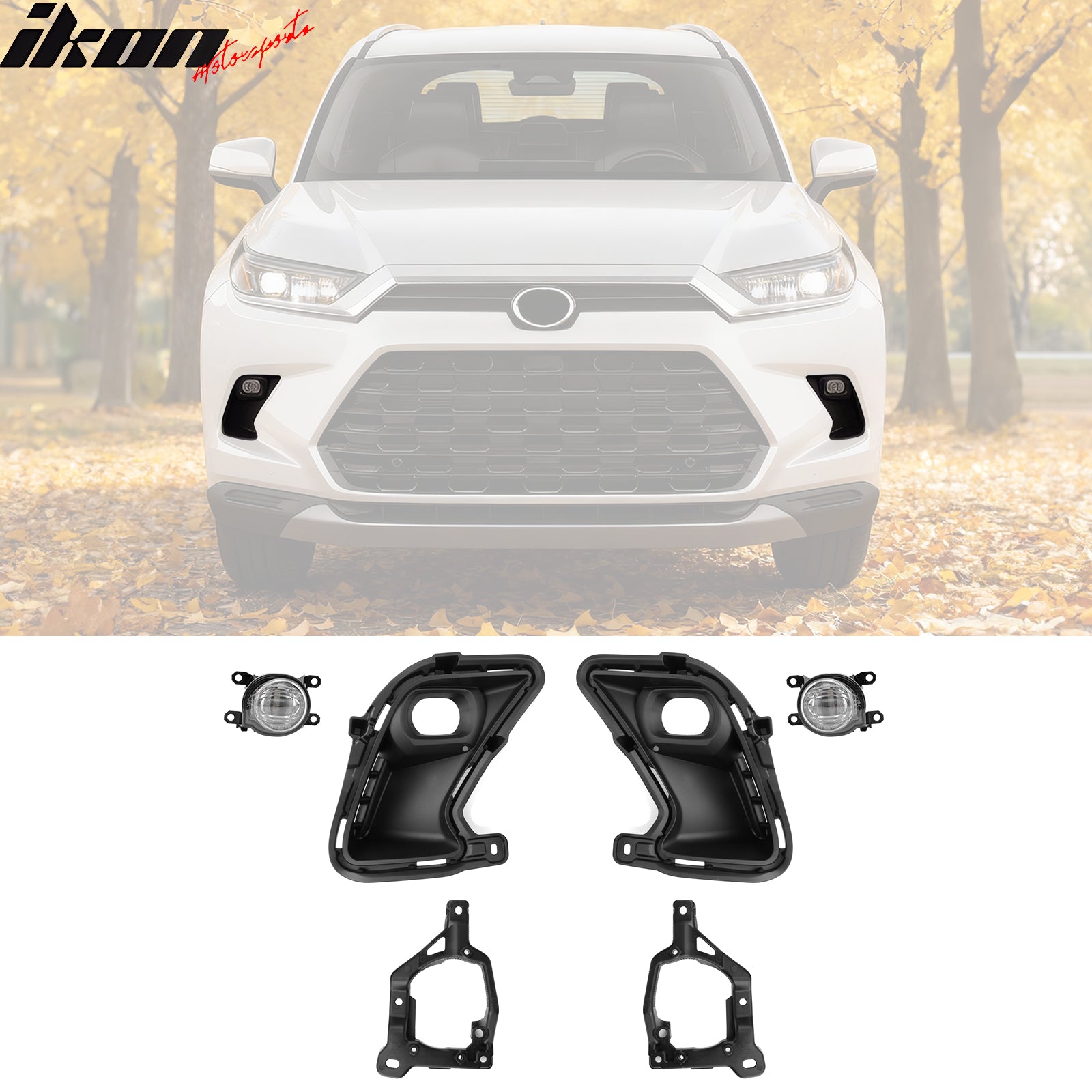 Fits 24-26 Toyota Grand Highlander LED Fog Lights Front Bumper