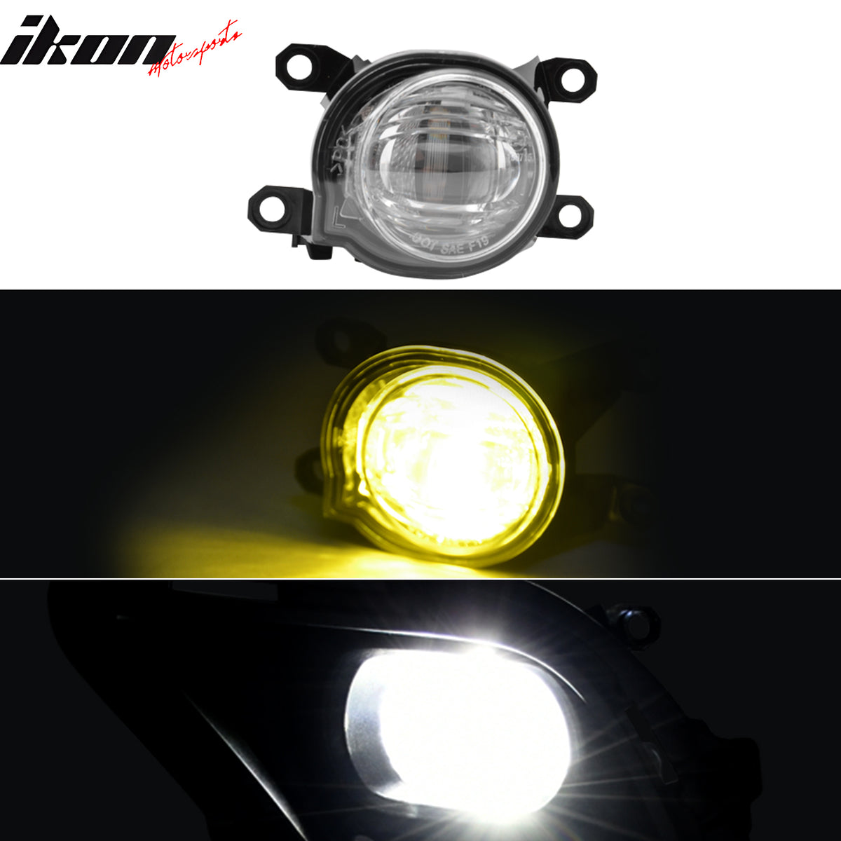 Fits 24-26 Toyota Grand Highlander LED Fog Lights Front Bumper Projector Lamps