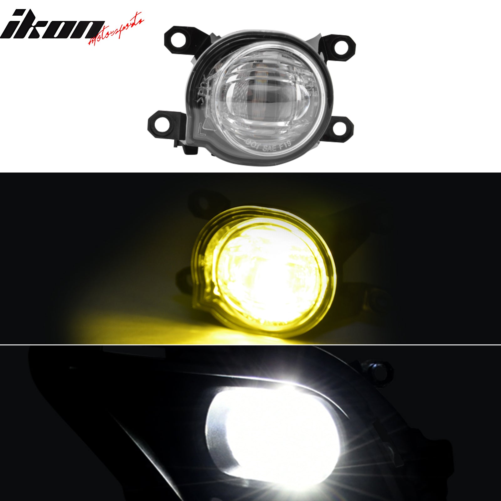 Fits 24-26 Toyota Grand Highlander LED Fog Lights Front Bumper Projector Lamps