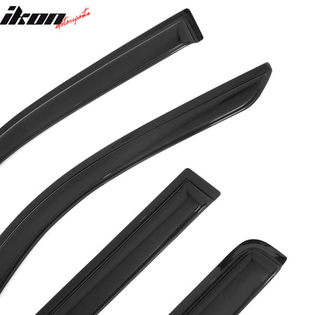 Fits 24-26 Toyota Tacoma Crew Cab Window Visors Smoke Acrylic Deflectors 4PC Set