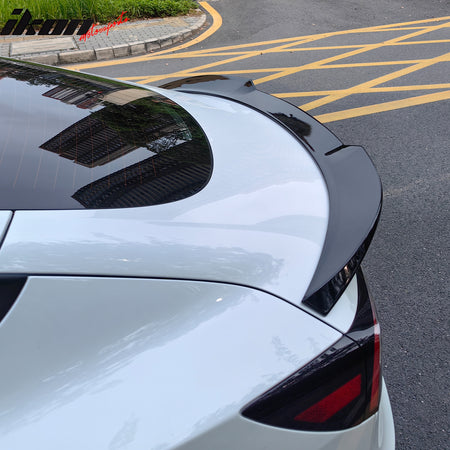 Fits 17-25 Tesla Model 3 Performance Rear Trunk Spoiler Wing Gloss Black - ABS