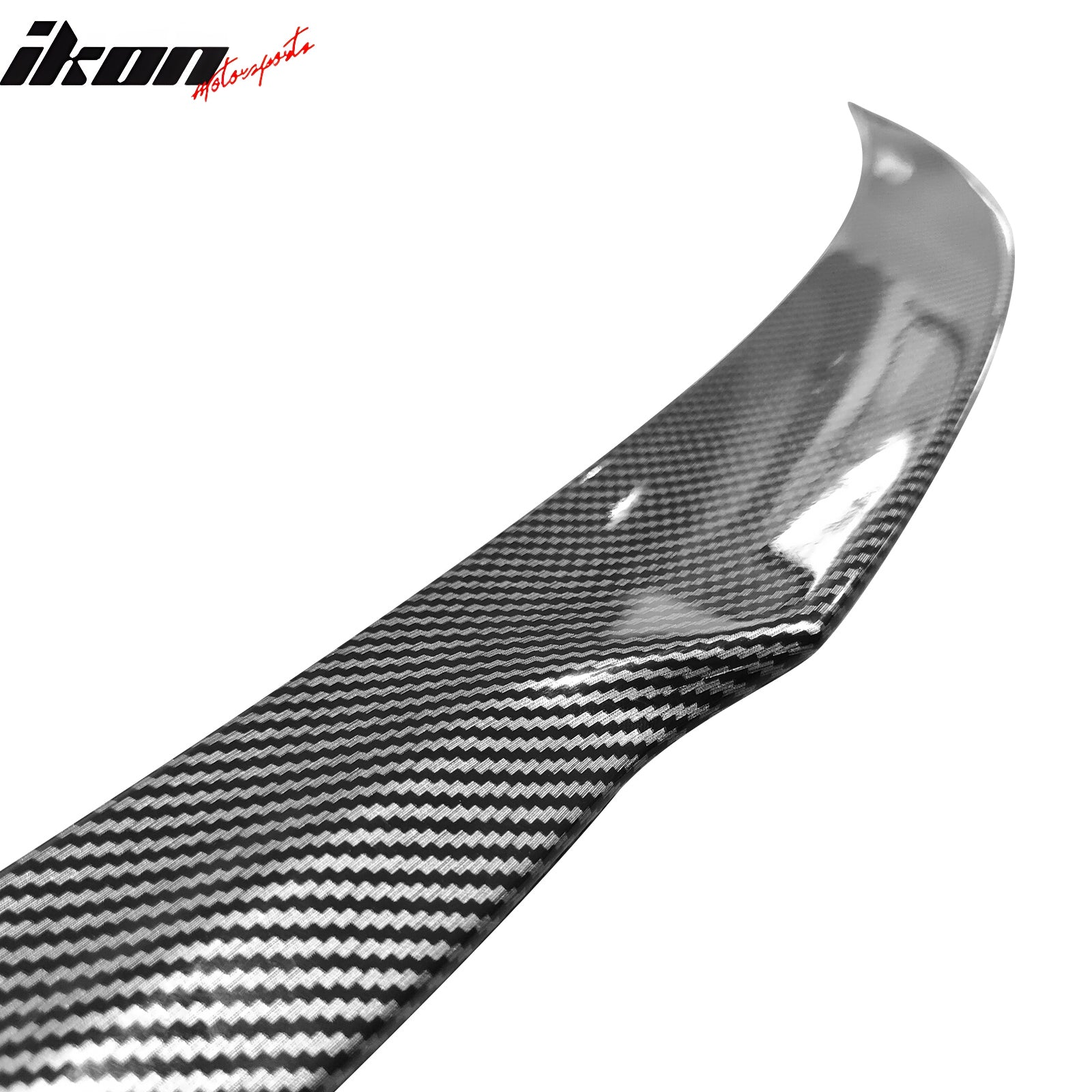 Fits 24-25 Tesla Model 3 V Style Trunk Spoiler Wing Lip Carbon Fiber Print ABS