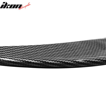 Fits 24-25 Tesla Model 3 V Style Trunk Spoiler Wing Lip Carbon Fiber Print ABS