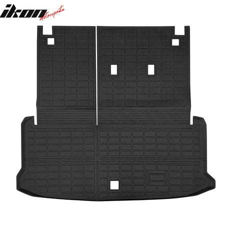 Fits 24-26 Toyota Grand Highlander Trunk Mat & Backrest Mats Cargo Liner Pad TPE