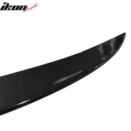 Fits 24-25 Tesla Model 3 V Style Rear Trunk Spoiler Wing Lip Lid Gloss Black ABS