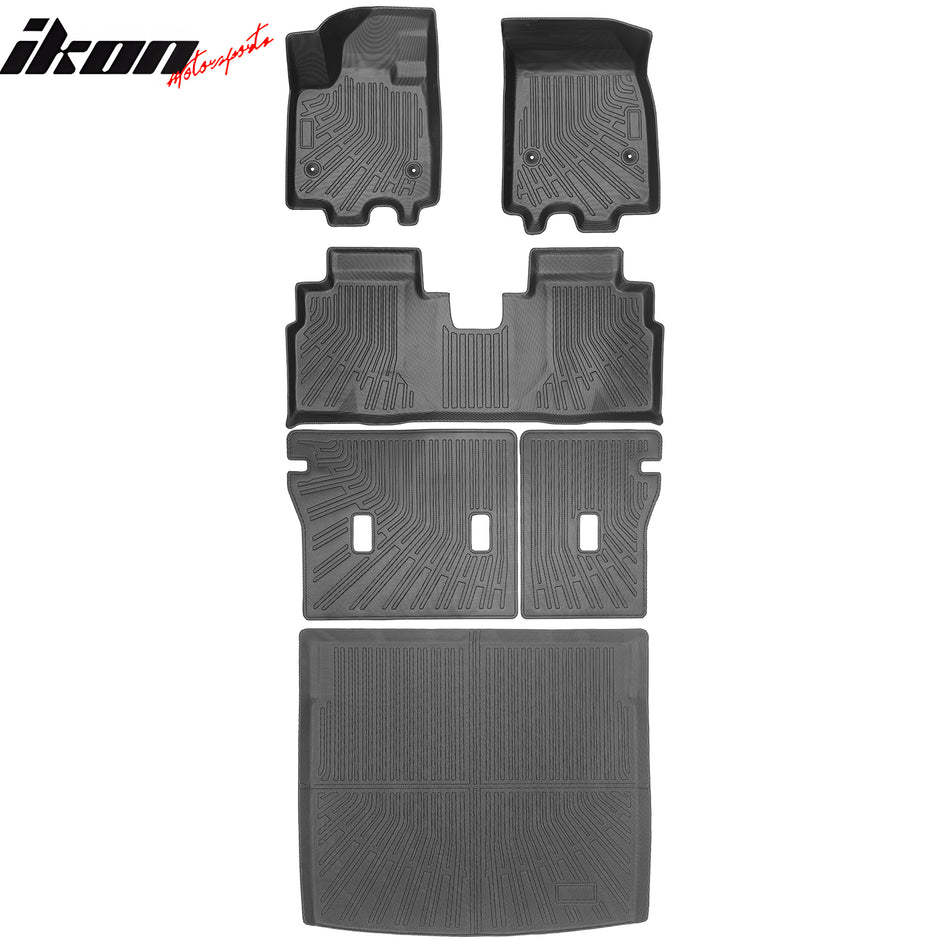 2025-2026 Cadillac Optiq TPE All Weather Floor Mats + Trunk Mat + Backrest Mats