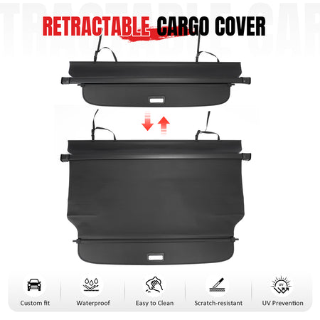 Fits 24-26 Traverse Acadia Enclave Cargo Cover + TPE Backrest + 3D Trunk Mats