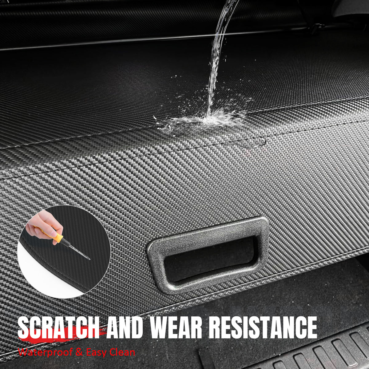 Fits 24-26 Traverse Acadia Enclave Cargo Cover + TPE Backrest + 3D Trunk Mats
