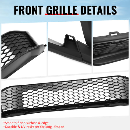 Fits 25-26 Honda Civic Type R Style Front Bumper Lower Grille ABS Matte Black