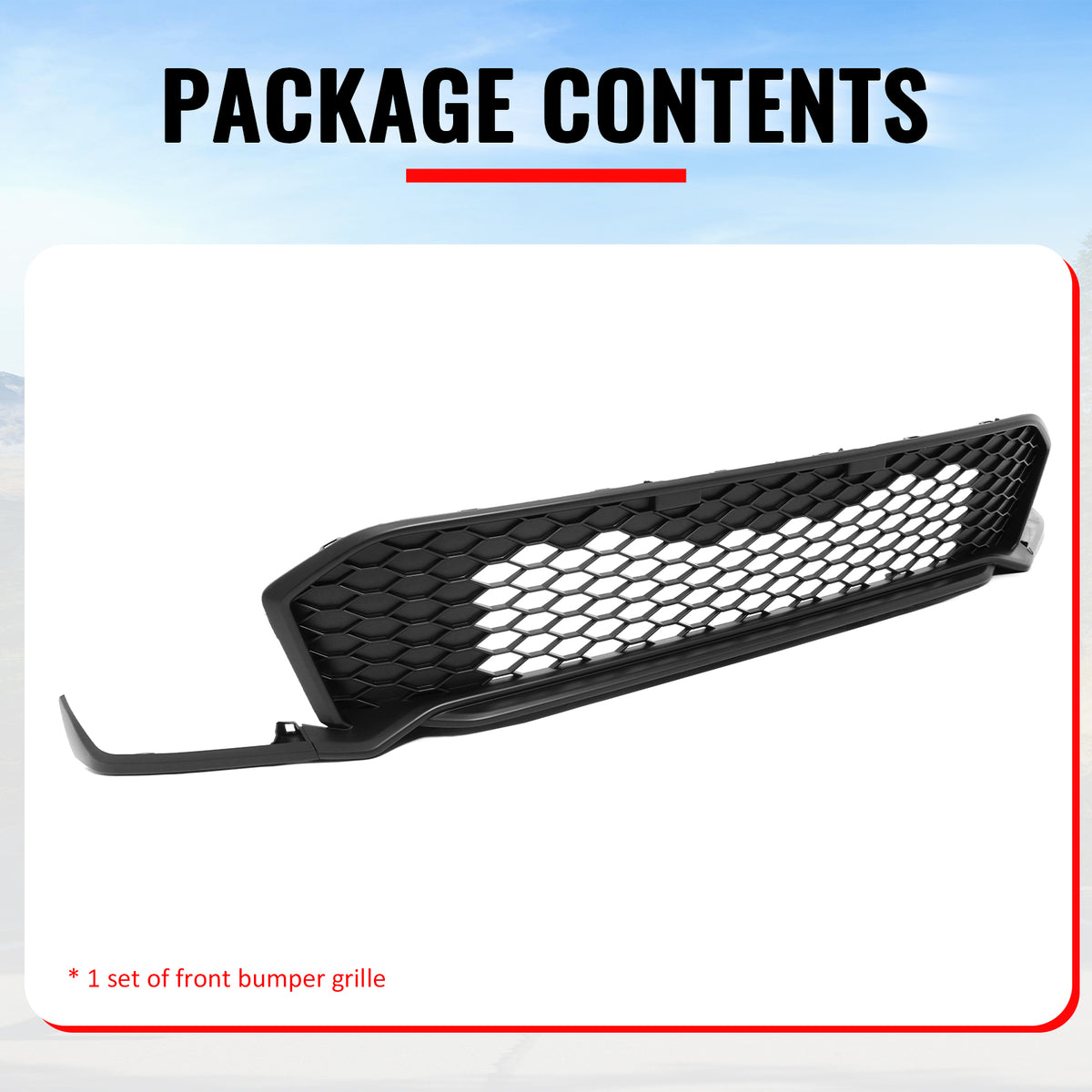 Fits 25-26 Honda Civic Type R Style Front Bumper Lower Grille ABS Matte Black