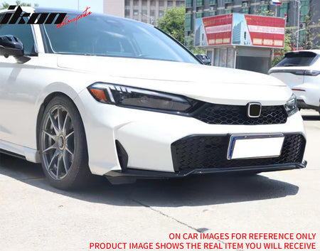 Fits 25-26 Honda Civic Type R Style Front Bumper Lower Grille ABS Matte Black