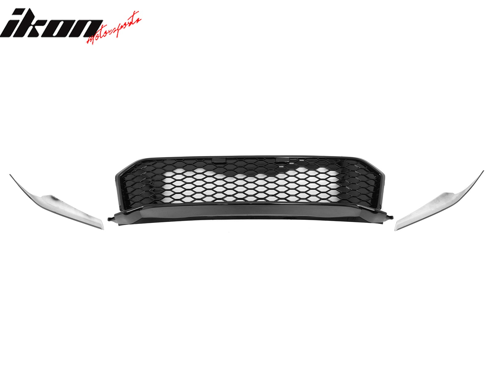 Fits 25-26 Honda Civic Type R Style Front Bumper Upper Lower Grilles Gloss Black