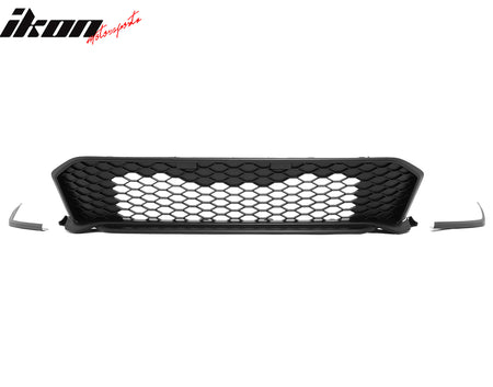 Fits 25-26 Honda Civic Type R Style Front Bumper Upper Lower Grilles Matte Black