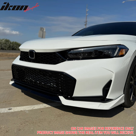 Fits 25-26 Honda Civic Type R Style Front Bumper Upper Lower Grilles Matte Black