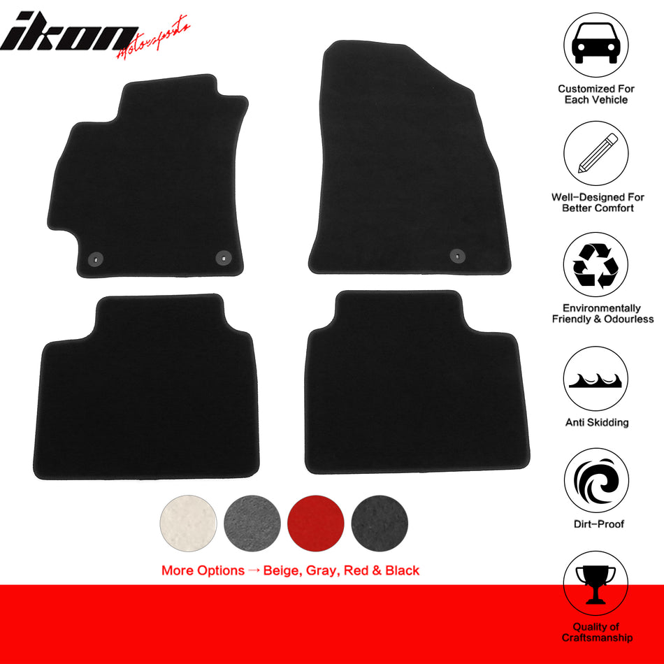 2025-2026 Kia K4 OE Style Black Floor Mats Carpets Nylon 4PCS