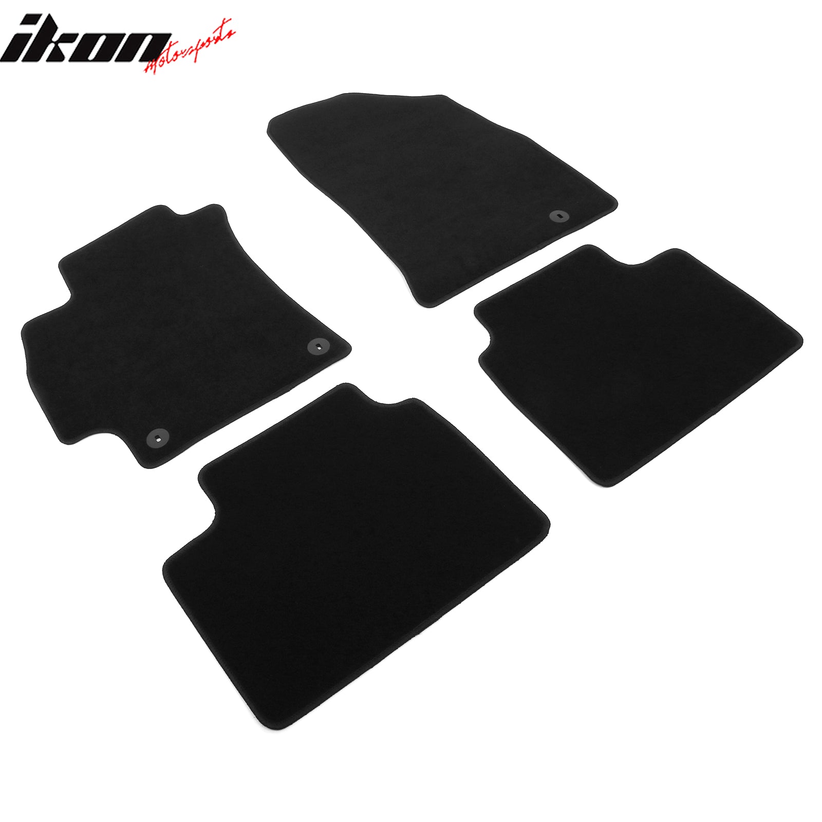 Fits 25-26 Kia K4 Anti-Slip First Second Row Floor Mats Carpets Nylon 4PCS Black