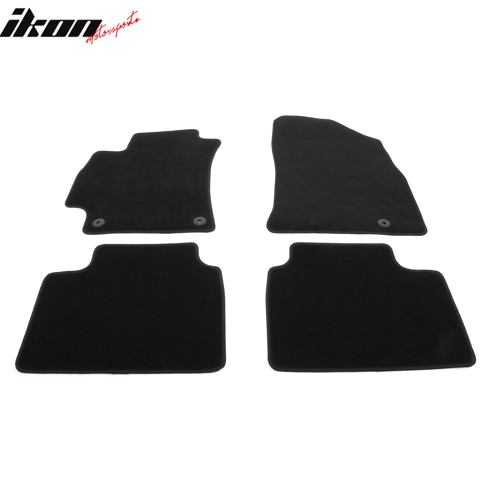 Fits 25-26 Kia K4 Anti-Slip First Second Row Floor Mats Carpets Nylon 4PCS Black